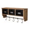 HBCY Creations Rustic Coat Rack Wall Mounted Shelf with Hooks & Baskets, Entryway Organizer Wall Shelf with 5 Coat Hooks and Cubbies